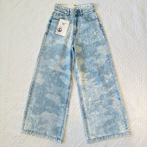 Diamond Denim High Waist Wide Leg Jeans Size 26
